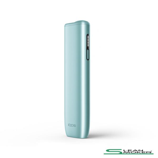 zu sehen ist die IQOS Iluma in blau von vorne